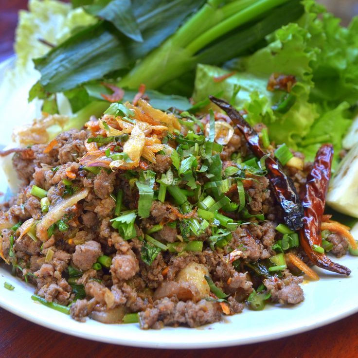 Larb Khua (Northern Fried Minced Meat Salad)