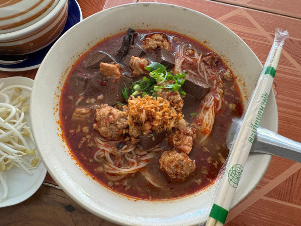 Kanom Jeen Nam Ngiaw (Northern Rice Noodle Soup)