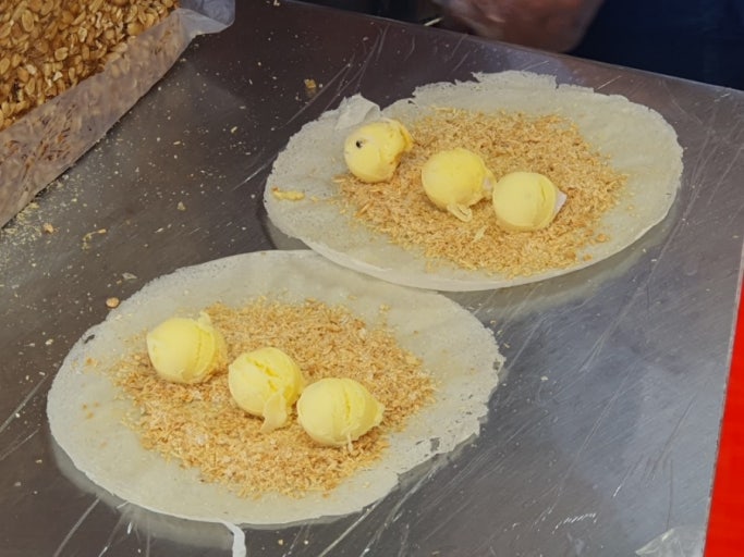 Peanut Ice Cream Roll