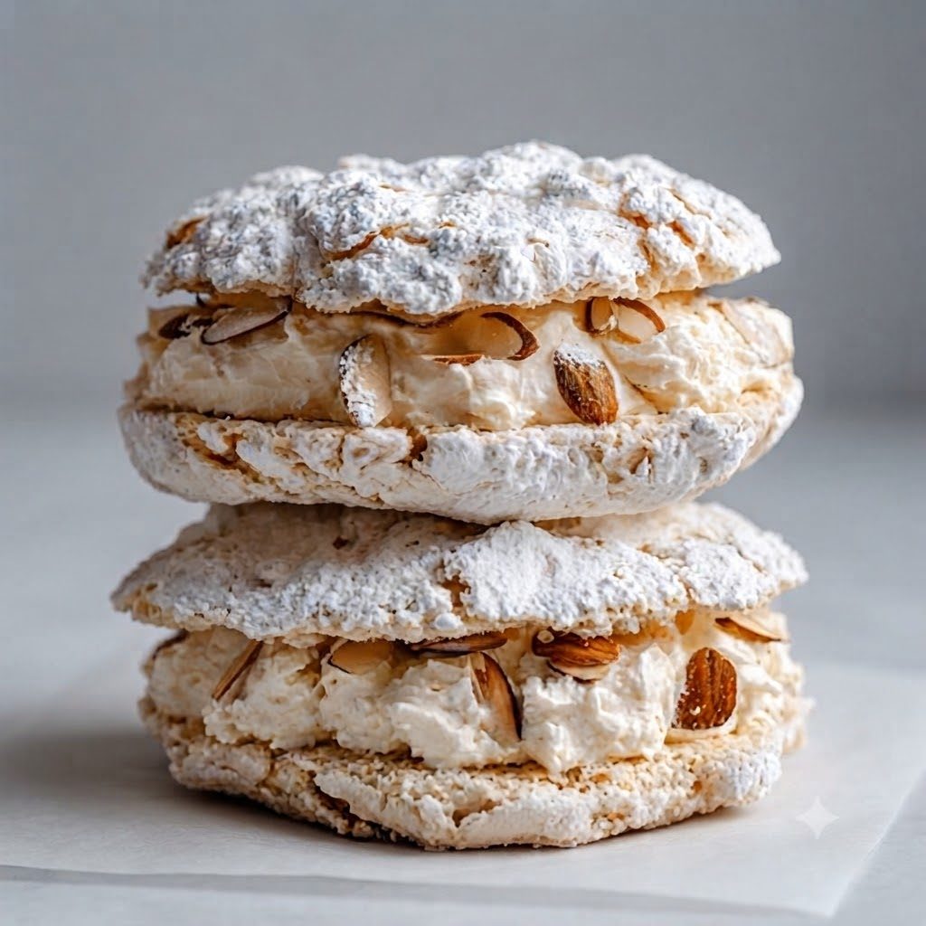 Meringue with double cream